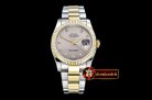 Rolex Datejust DJ 36mm Oyst Flt YG/SS Light Grey Diams BP A3135