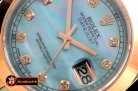 R2DJ0194J - SS/RG Oyster M-Blue Diam Asian Eta 2836-2