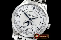 Patek Philippe Complication GMT Moonphase 5396G SS/SS Wht/Num MY9015
