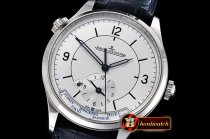 Jaeger Le Coultre Master Control Geographic Sector SS/LE Wht MY9015 Mod