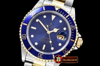 Rolex Submariner 16613 YG/SS Blue BP Ult A3135 Mod