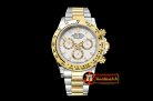Rolex Daytona 116523 YG/SS White Stk OMF A7750 Mod