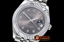 Rolex Datejust II DJ2 41mm Jub Flt SS/SS Grey Diams BP A3235 Mod
