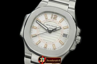 PP0179A - Nautilus 7010 Midsize 32mm SS White - Swiss Qtz