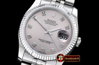 Rolex Datejust DJ 36mm Jub Flt SS/SS Light Grey Diam BP A3135 Mo