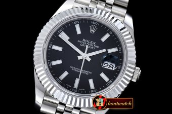 Rolex Datejust II DJ2 41mm Jub Flt SS/SS Black Stk BP A3235 Mod