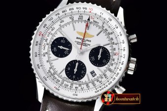 BSW0315B - Navitimer SS/LE White Stk A-7750