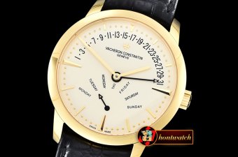 Replica VACH. CONSTANTINE Patrimony Bi-RetroGrade Day-Date YG/LE