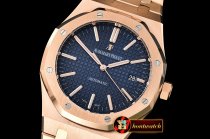 Audemars Piguet Royal Oak 15400 RG/RG Blue JF V2 MY9015 Mod 3120