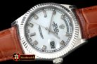 Replica Rolex DayDate Fluted White Diam SS/LE Asian Eta 2836