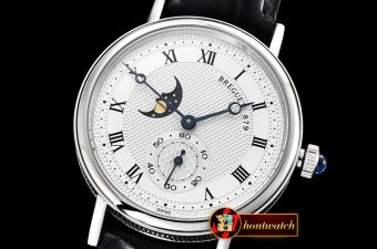 BRE081 - Classique MoonPhase Ref.3300 SS/LE White MY9015 Mod