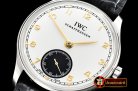 IWC Portuguese Hand-Wound Ref.IW5454 SS/LE Wht/Blk A6497