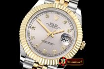 Rolex Datejust II DJ2 41mm Jub Flt YG/SS Light Grey Diams BP A32