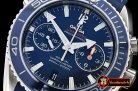 Replica Omega Planet Ocean 45mm Chrono TI/RU BP Blue A7750 Mod93