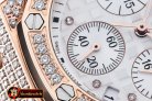 AP0369C - Royal Oak Ladies Chrono RG/RU Wht Diam Diam Bez VK64