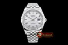 Rolex Datejust II DJ2 41mm Jub Flt SS/SS Silv Wht Diams BP A3235