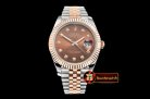 Rolex Datejust II 41mm Jub Flt RG/SS Brown Diams BP Swiss 2836