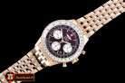 Replica Breitling Navitimer RG/RG Brown Asia 7750 Mod