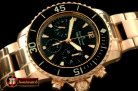 Replica Blancpain 50 Fathoms Chronograph RG/RG Black Asia 7750