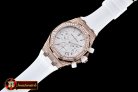 AP0369A - Royal Oak Ladies Chrono RG/RU Wht Stk Diam Bez VK64