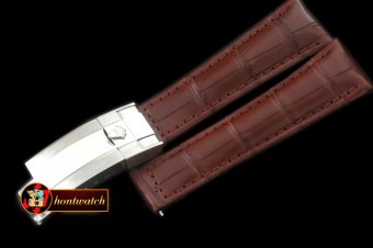 Replica Rolex Brown Croc Strap SS 20/16/ New Insignia Deployant