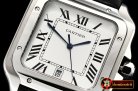 Cartier Santos De Cartier 2018 Mens SS/LE (Blk) Wht Swiss Qtz