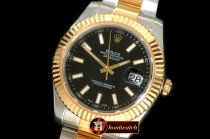 RDJ0255A - SS/YG TT Black Swiss Eta 2836/3135