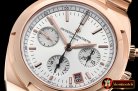 VACH. CONSTANTINE Overseas Chronograph RG/RG White Asia 7750 Mod 5200