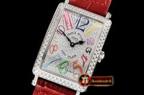 Franck Muller Long Island 952QZ DIAM/SS/LE (Red) Color GF Swiss Qtz