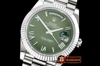 Rolex DayDate 228206 SS/SS Green Roman BP A3255 Mod