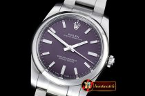 Rolex Oyster Pert. 34mm 114200 SS/SS Red Grape ANF A2836