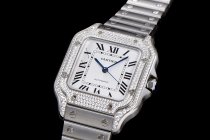 CARTIER SANTOS A8F 35mm MY9015 SS/SS DIAMOND