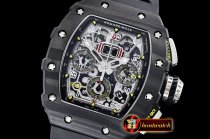 Richard Mille RM011-03 Flyback Chrono FC/RU (Black) KVF A7750 Mod