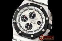 Audemars Piguet RO Offshore Novelty Cer SS/RU White/Black JF A7750 Mod