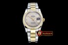 Rolex Datejust DJ 36mm Oyst Flt YG/SS Light Grey Roman BP A3135