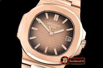 Patek Philippe Nautilus 5711 40mm RG/RG Brown Stks PF Miyota 9015 Mod