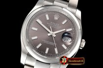Rolex DateJust 36mm Oyst Dm 904L SS/SS D.Grey/Stk GMF SA3135