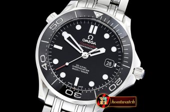Omega Seamaster Diver 300m Co-Axial Cer SS/SS Blk JHF A2836