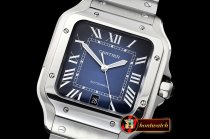 Cartier Santos De Cartier 2018 Mens XL SS/SS Blue BVF MY9015