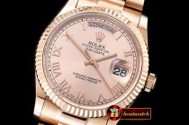 Rolex Daydate 36mm Flt RG/RG Rose Gold Roman BP Swiss 2836