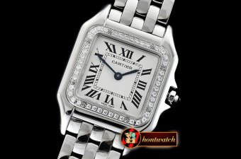 Cartier Panthere Secrete De Ladies Dia SS/SS Wht BVF Swiss Qtz