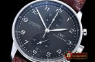 IWC Portuguese Chrono SS/LE Grey/Black ZF A79350 Mod