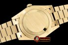 Rolex DayDate 40mm Flt YG/YG Pearl Wht Roman BP Swiss 2836
