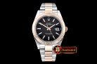 Rolex Datejust DJ2 41mm Oyt Flt RG/SS Black/Stk BP Asia 2813