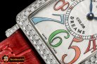 Franck Muller Long Island Ld 952QZ DIAM/SS/LE (Red) Wht GF Swiss Qtz