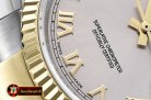 Rolex Datejust DJ 36mm Oyst Flt YG/SS Light Grey Roman BP A3135