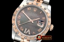 Rolex Datejust Midsize 31mm Diam Bez RG/SS Grey MOP Diam BP A283