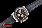 Rolex Daytona 116515 CER/RG/LE Blk/Stk OMF A4130 Mod