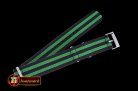Rolex Black/Green 22mm Top Quality Nylon Strap