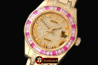 ROLMP021B - Diam/Ruby Bez YG Diamond/Roman Asian 2813